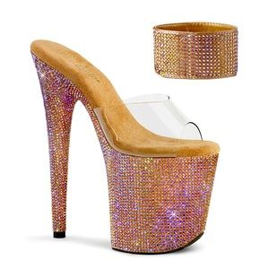 Rose gold Pleasers/ pole heels